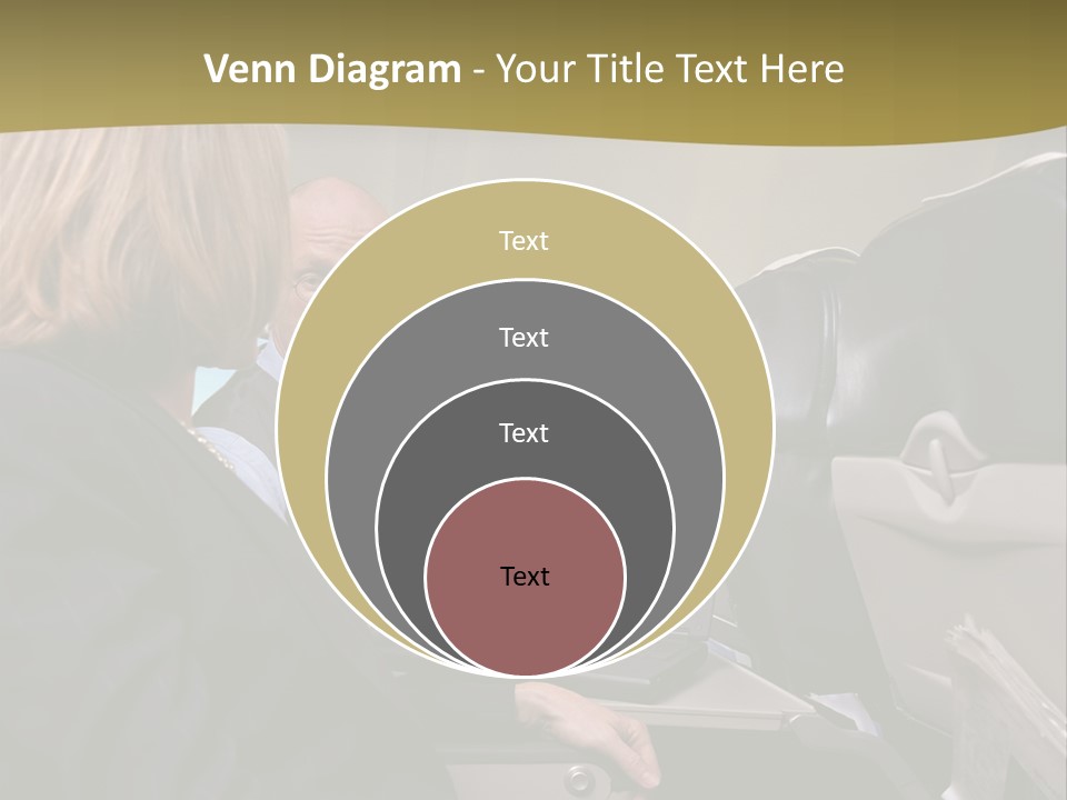 Business People Using Laptop On An Aeroplane PowerPoint Template