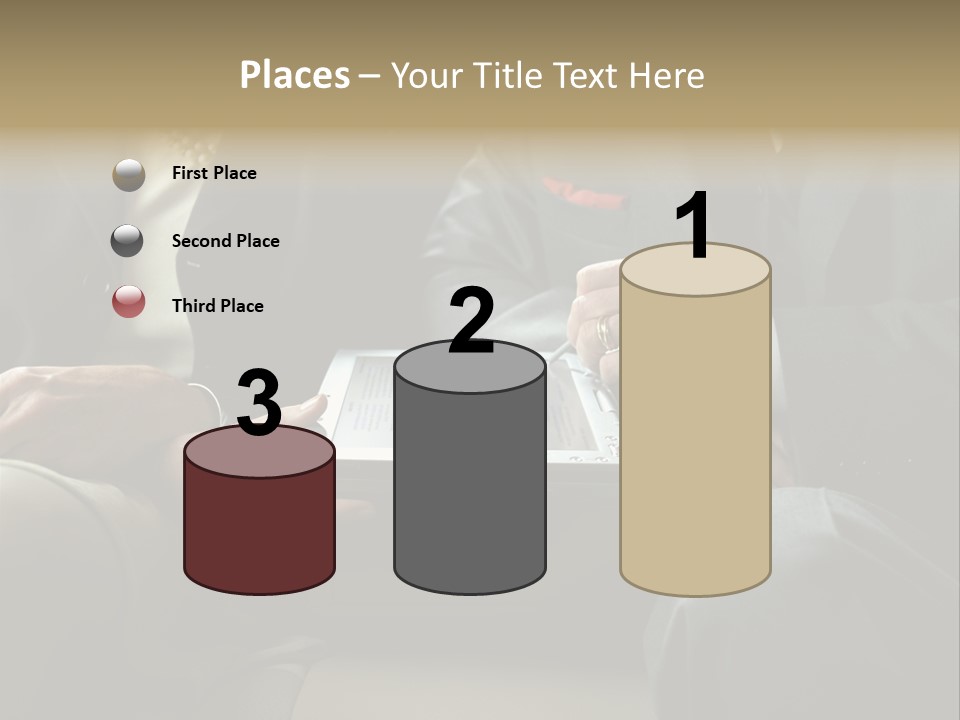 Business People Using Laptop PowerPoint Template