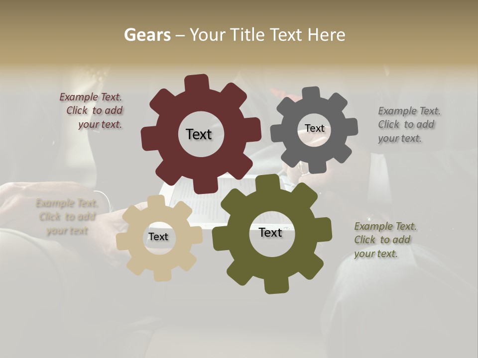 Business People Using Laptop PowerPoint Template