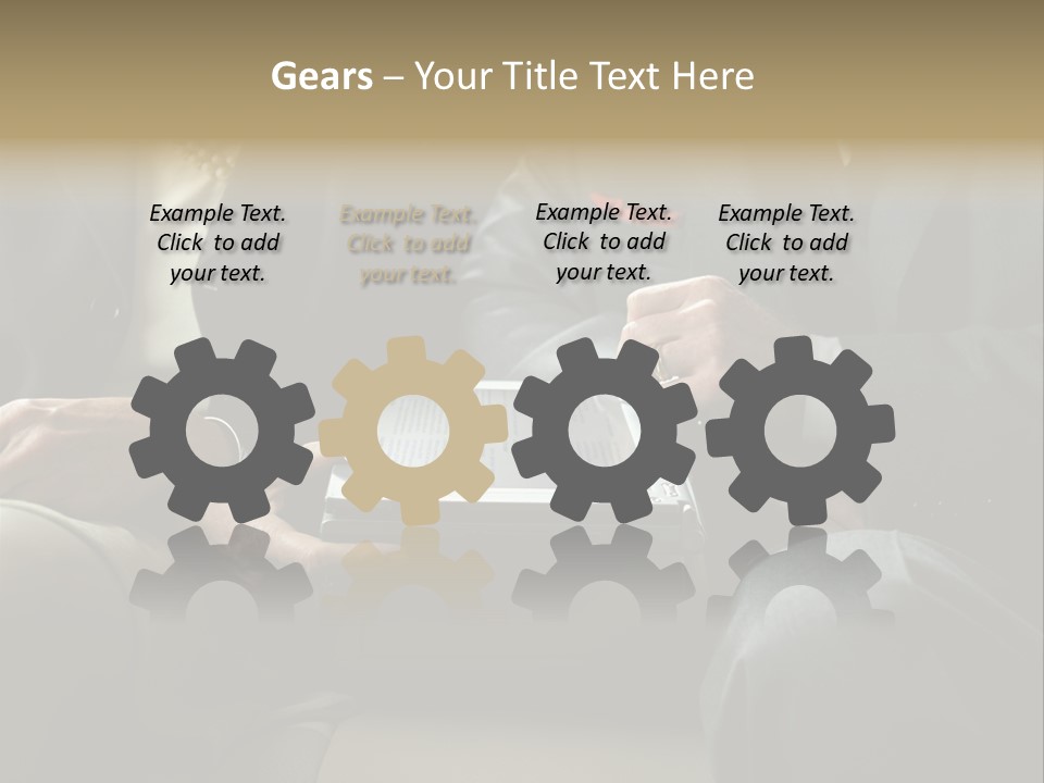 Business People Using Laptop PowerPoint Template