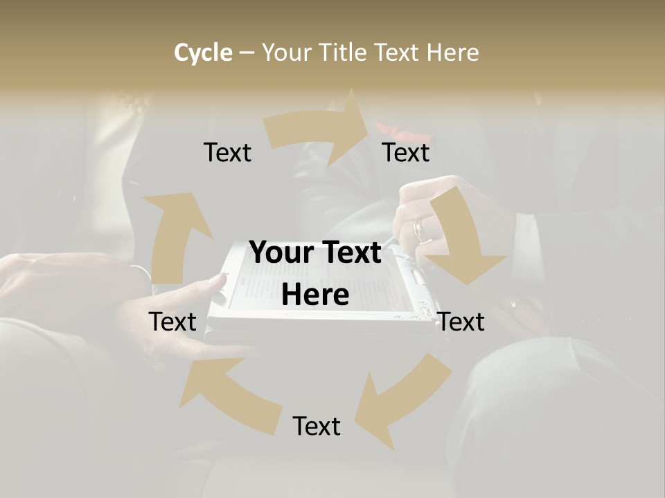 Business People Using Laptop PowerPoint Template