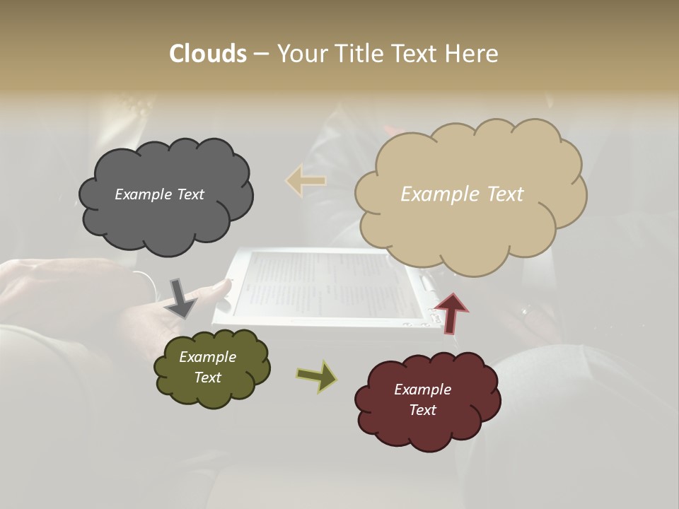 Business People Using Laptop PowerPoint Template