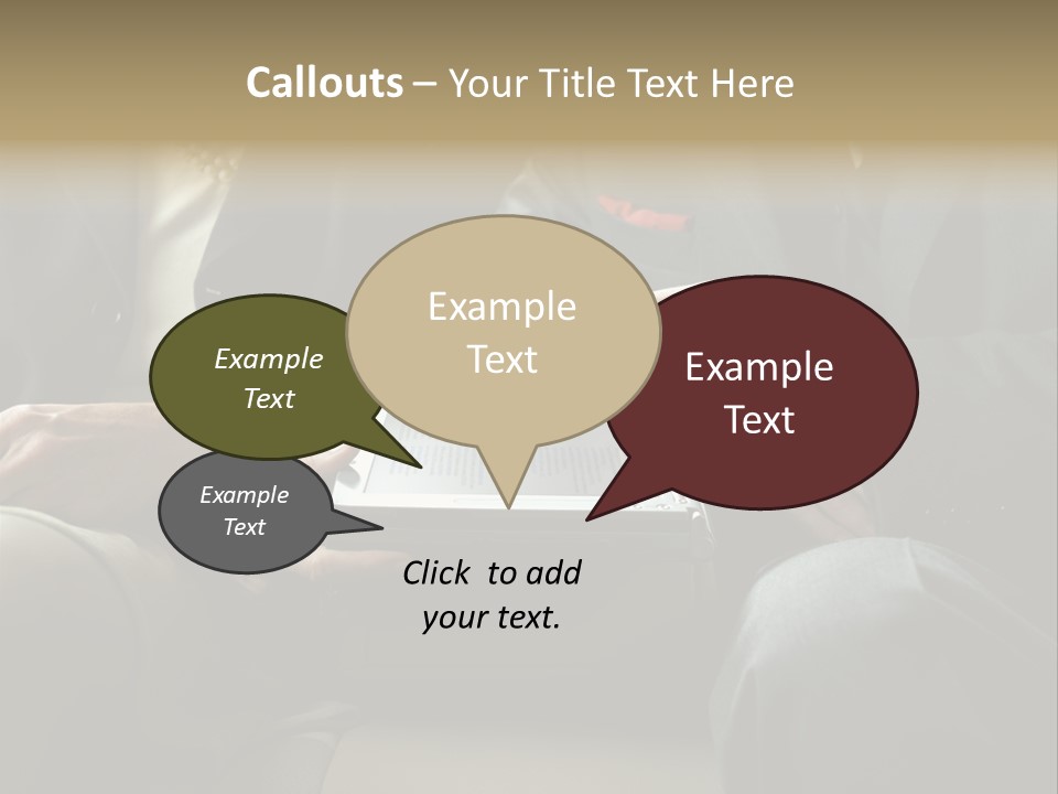 Business People Using Laptop PowerPoint Template