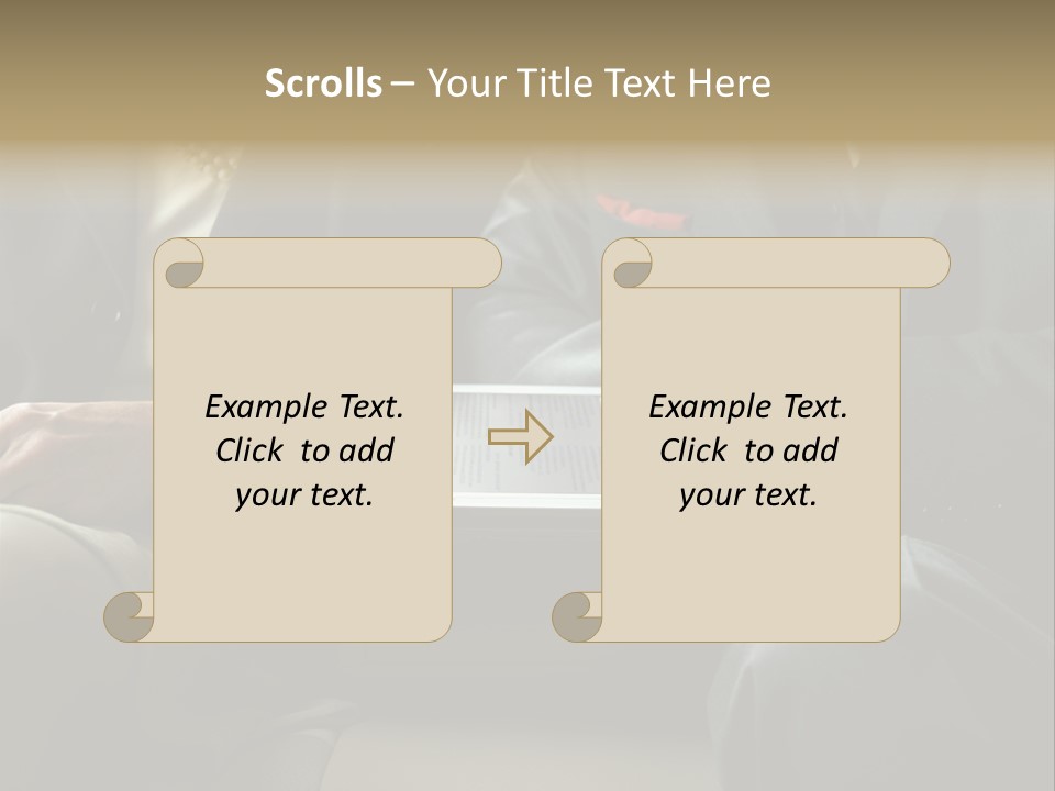 Business People Using Laptop PowerPoint Template