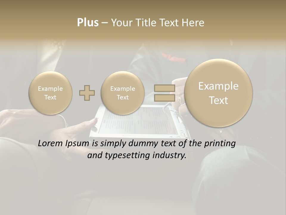 Business People Using Laptop PowerPoint Template
