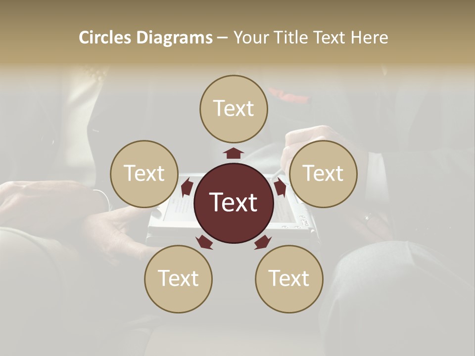 Business People Using Laptop PowerPoint Template