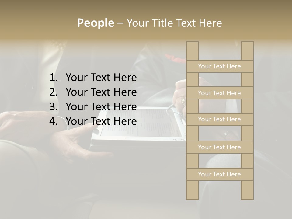 Business People Using Laptop PowerPoint Template