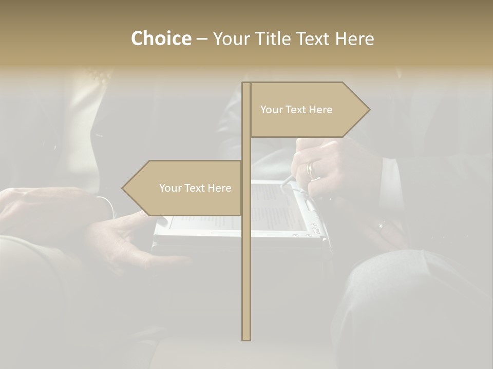 Business People Using Laptop PowerPoint Template