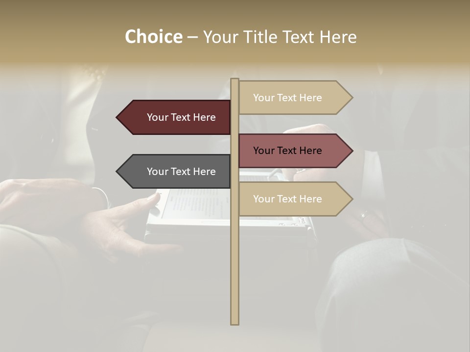Business People Using Laptop PowerPoint Template
