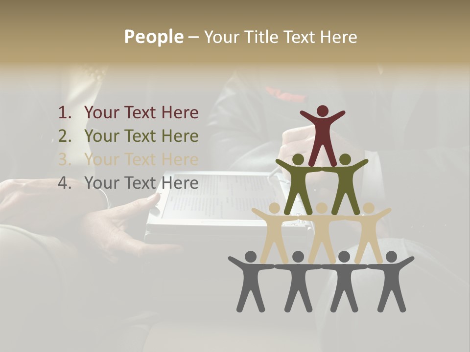 Business People Using Laptop PowerPoint Template