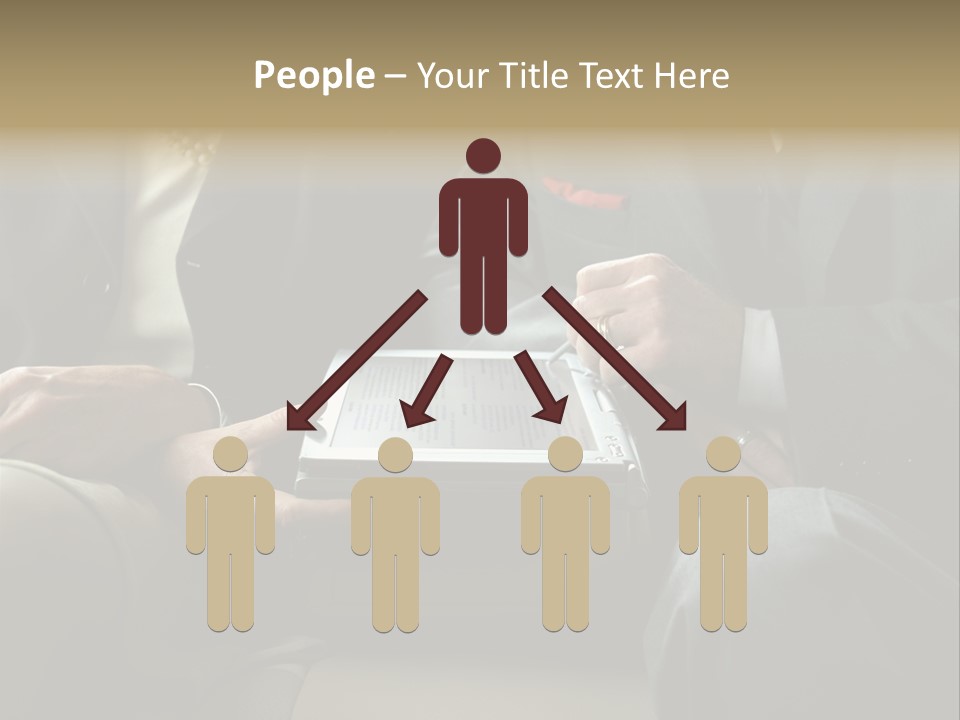 Business People Using Laptop PowerPoint Template