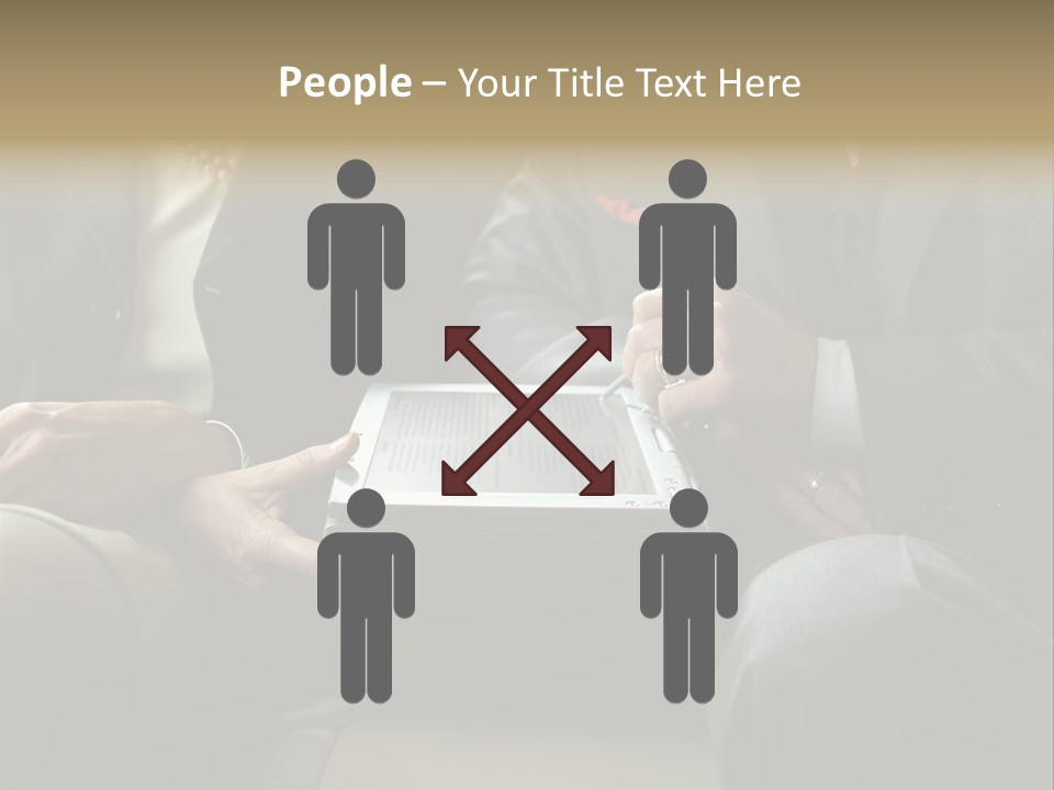 Business People Using Laptop PowerPoint Template