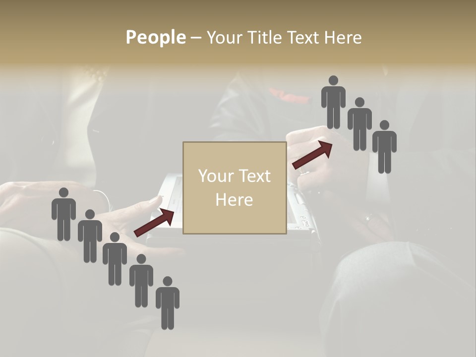 Business People Using Laptop PowerPoint Template