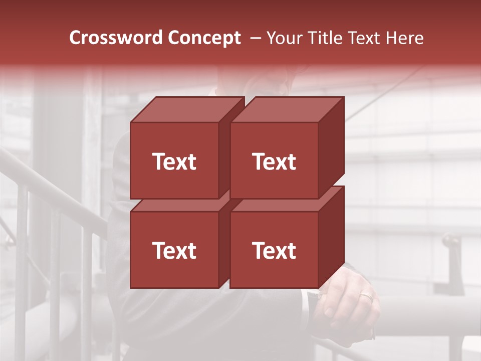 Businessman Looking At His Watch PowerPoint Template