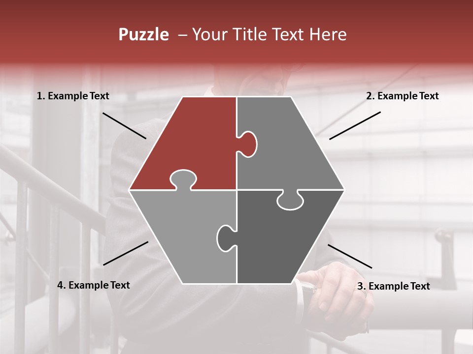 Businessman Looking At His Watch PowerPoint Template