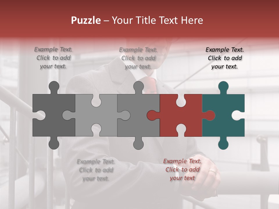 Businessman Looking At His Watch PowerPoint Template