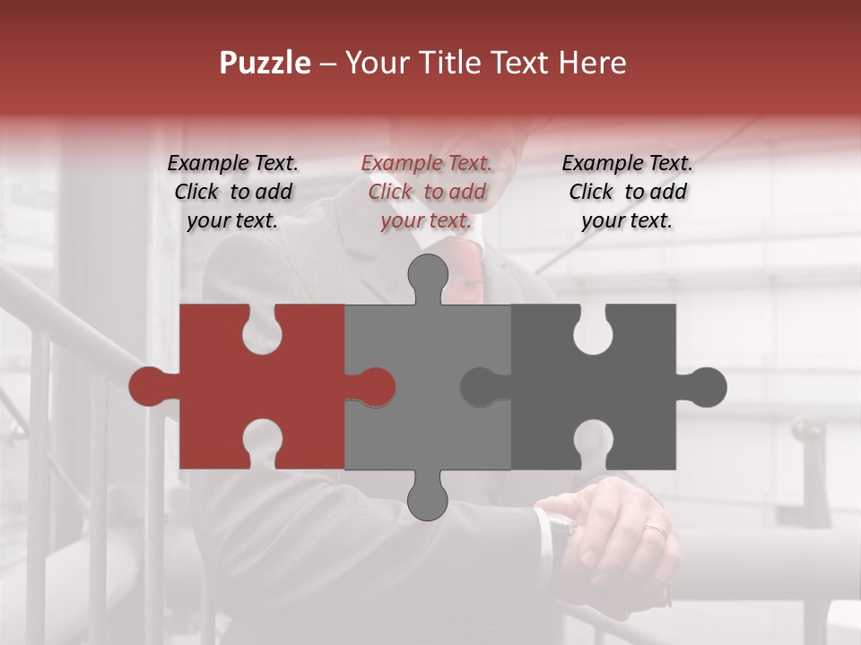 Businessman Looking At His Watch PowerPoint Template