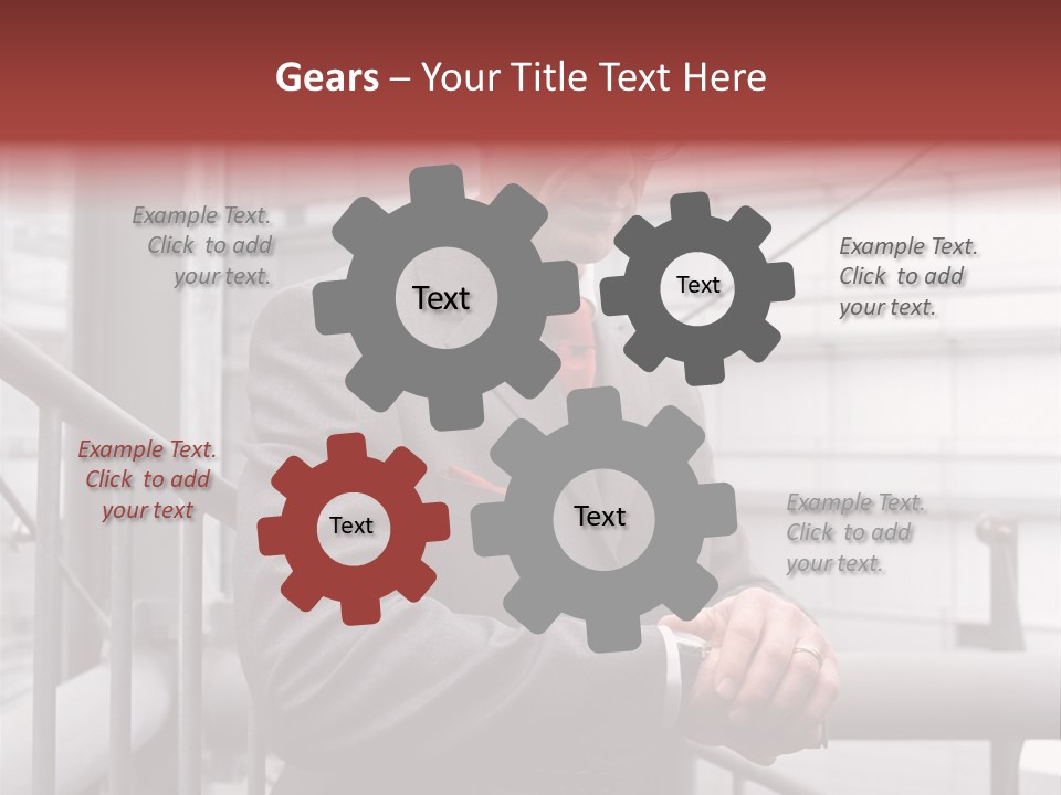 Businessman Looking At His Watch PowerPoint Template