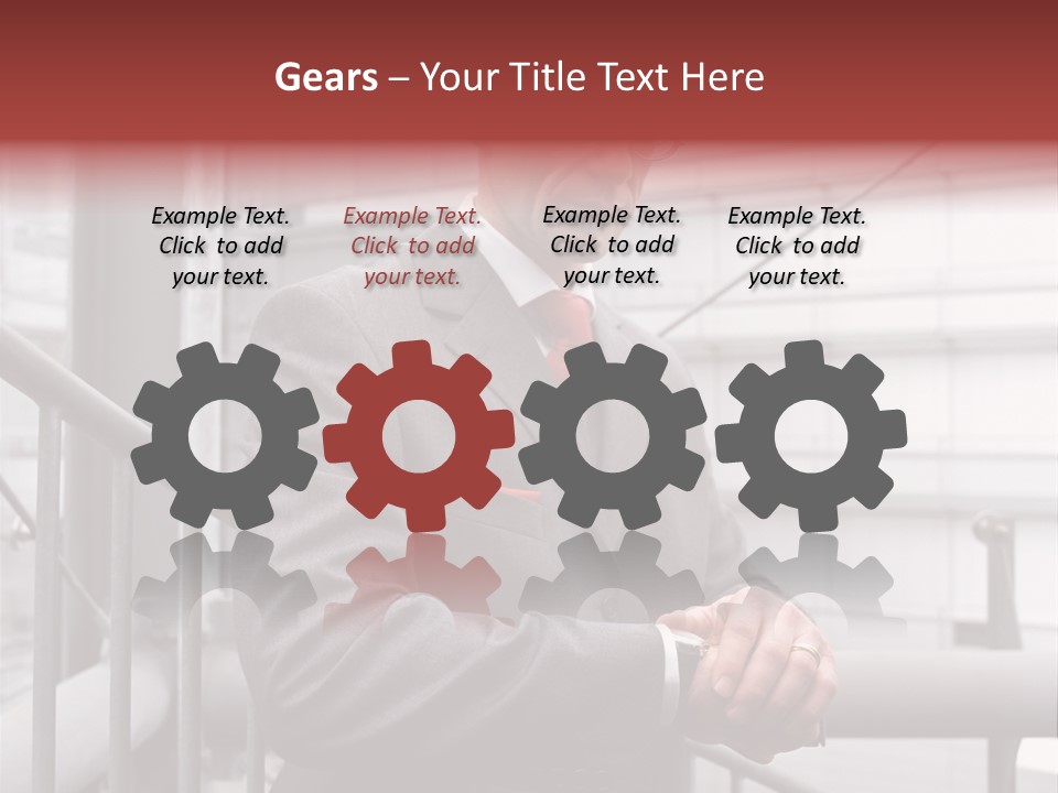 Businessman Looking At His Watch PowerPoint Template