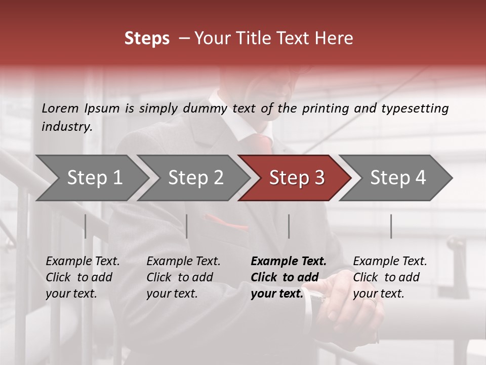 Businessman Looking At His Watch PowerPoint Template