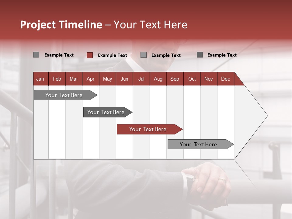 Businessman Looking At His Watch PowerPoint Template