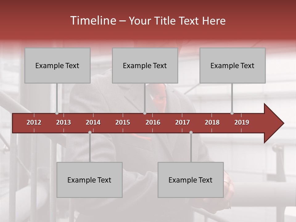 Businessman Looking At His Watch PowerPoint Template