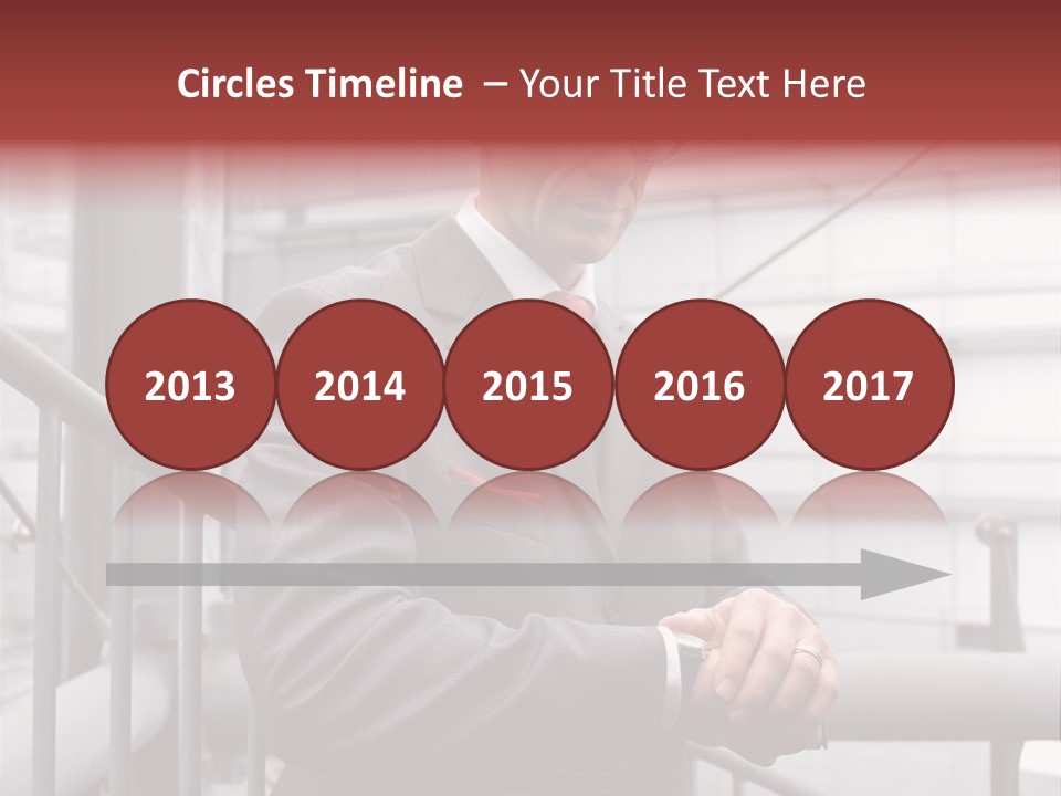 Businessman Looking At His Watch PowerPoint Template