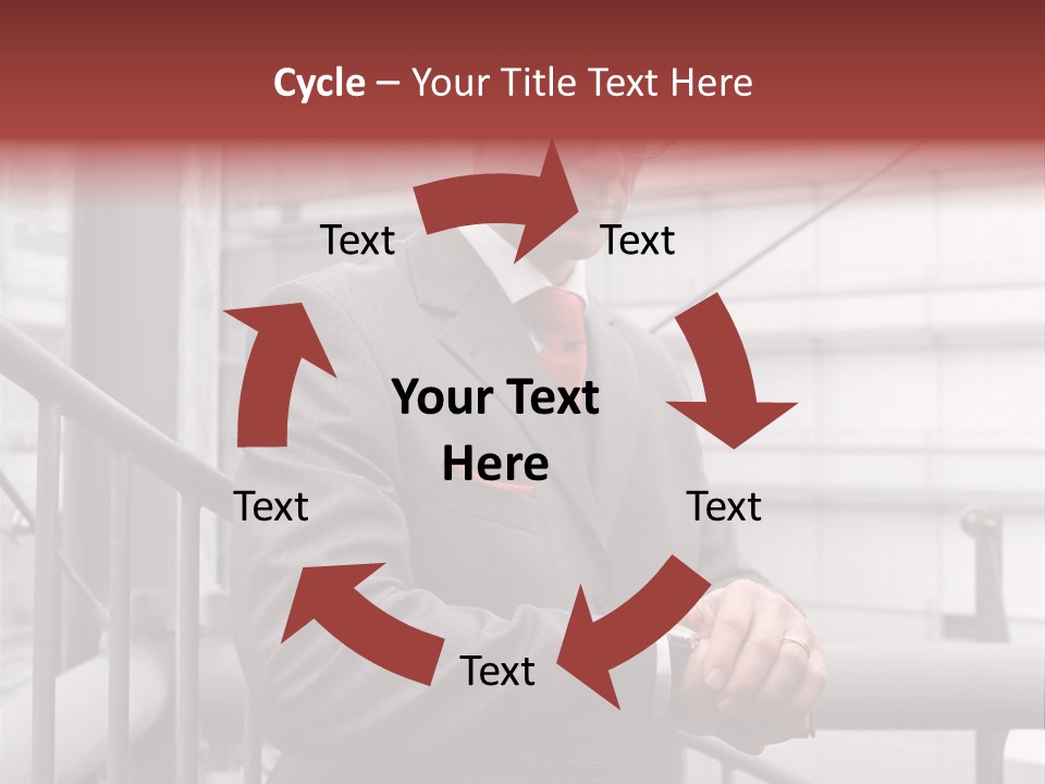 Businessman Looking At His Watch PowerPoint Template
