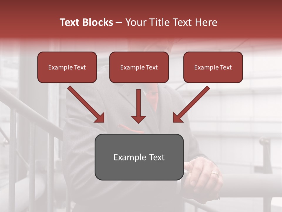 Businessman Looking At His Watch PowerPoint Template