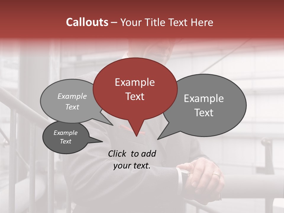 Businessman Looking At His Watch PowerPoint Template