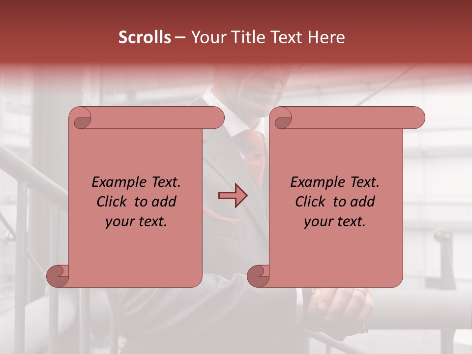 Businessman Looking At His Watch PowerPoint Template