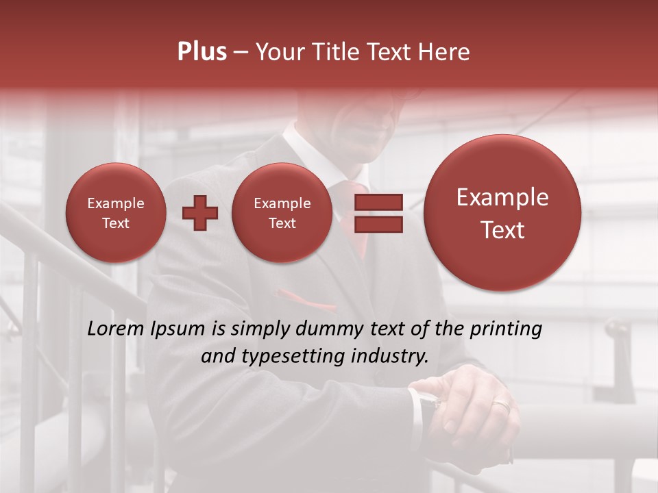 Businessman Looking At His Watch PowerPoint Template