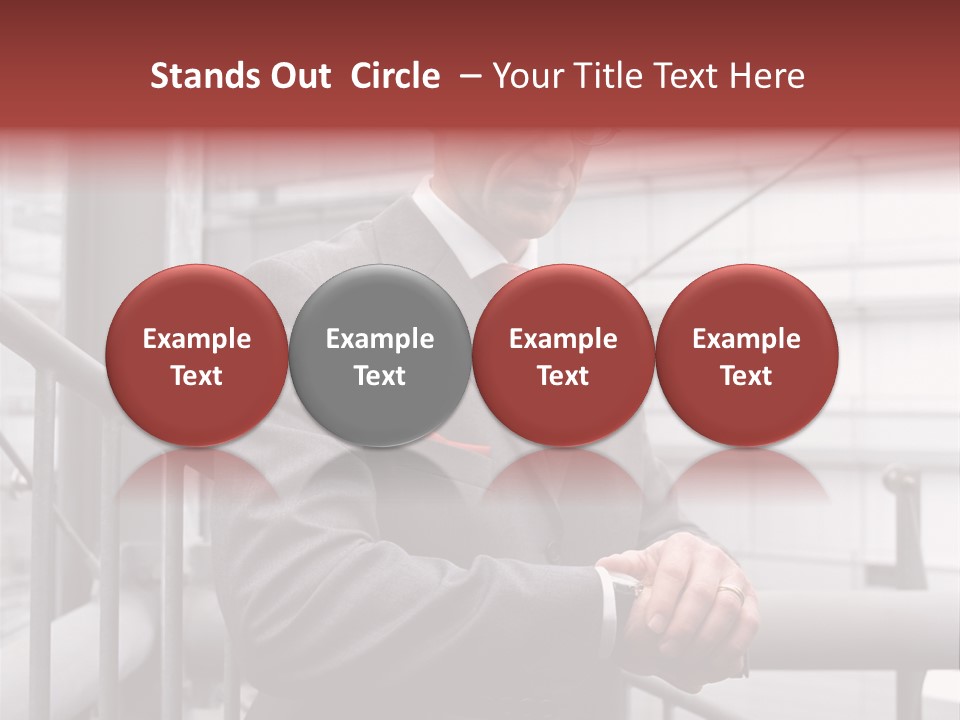 Businessman Looking At His Watch PowerPoint Template