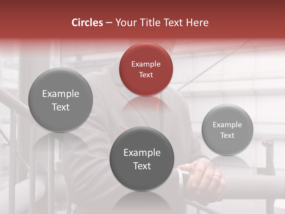 Businessman Looking At His Watch PowerPoint Template