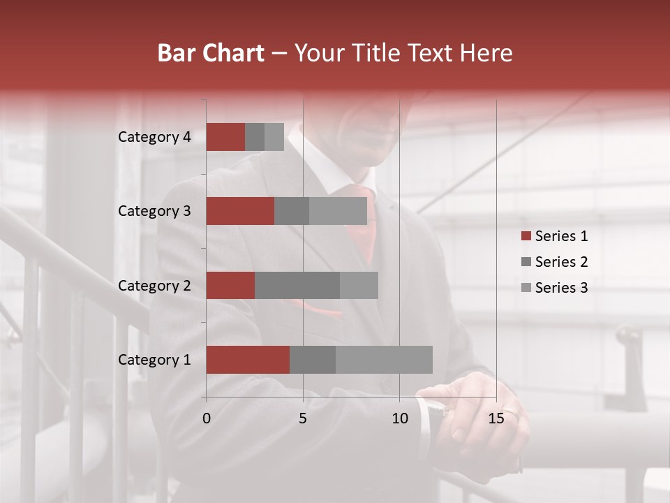 Businessman Looking At His Watch PowerPoint Template