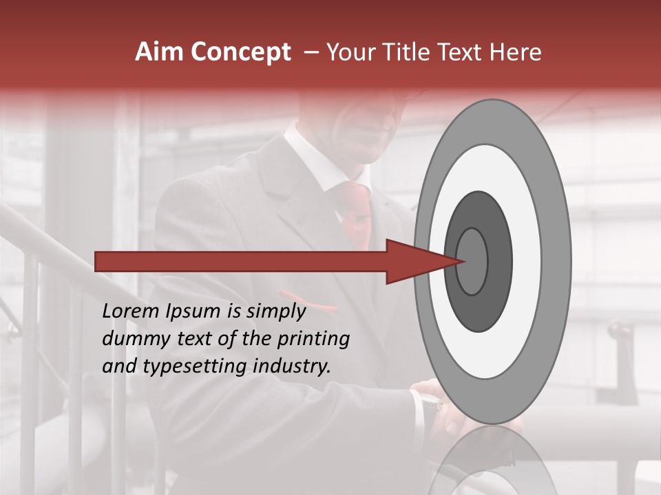 Businessman Looking At His Watch PowerPoint Template