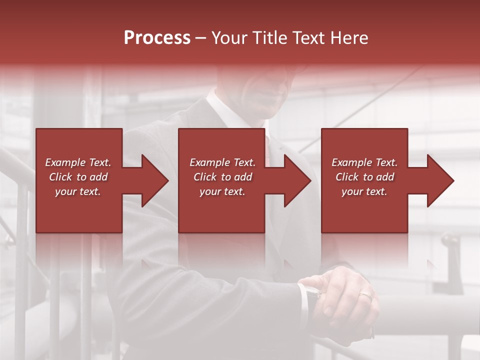 Businessman Looking At His Watch PowerPoint Template
