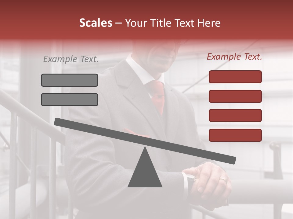 Businessman Looking At His Watch PowerPoint Template
