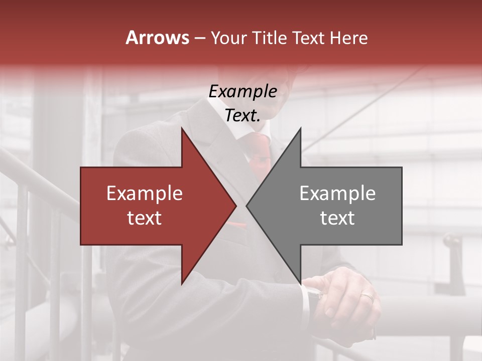 Businessman Looking At His Watch PowerPoint Template