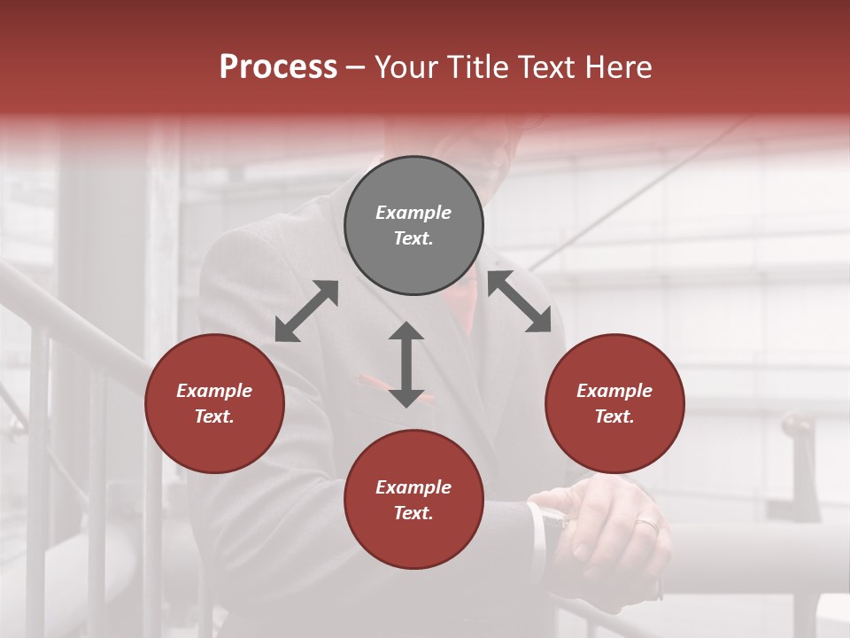 Businessman Looking At His Watch PowerPoint Template