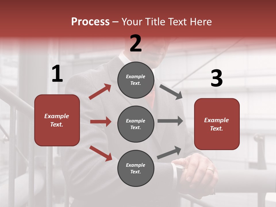 Businessman Looking At His Watch PowerPoint Template