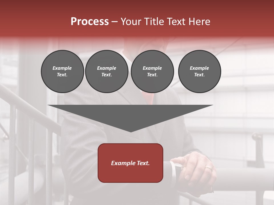 Businessman Looking At His Watch PowerPoint Template