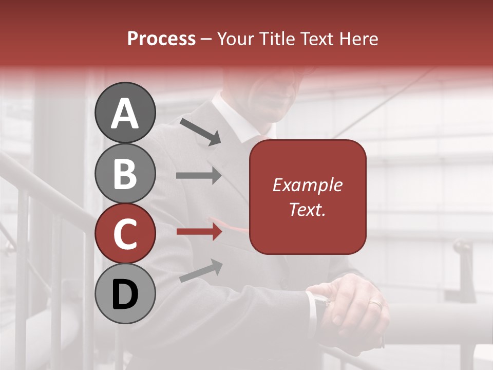 Businessman Looking At His Watch PowerPoint Template