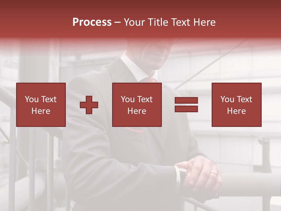 Businessman Looking At His Watch PowerPoint Template