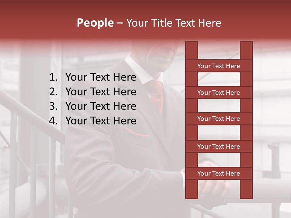 Businessman Looking At His Watch PowerPoint Template