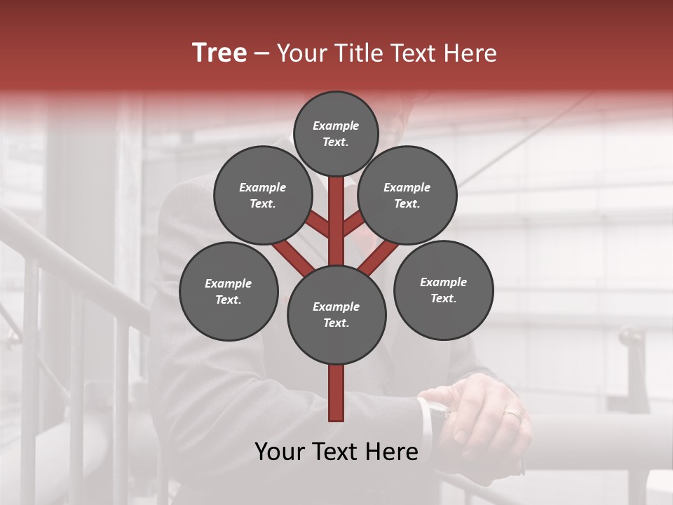 Businessman Looking At His Watch PowerPoint Template