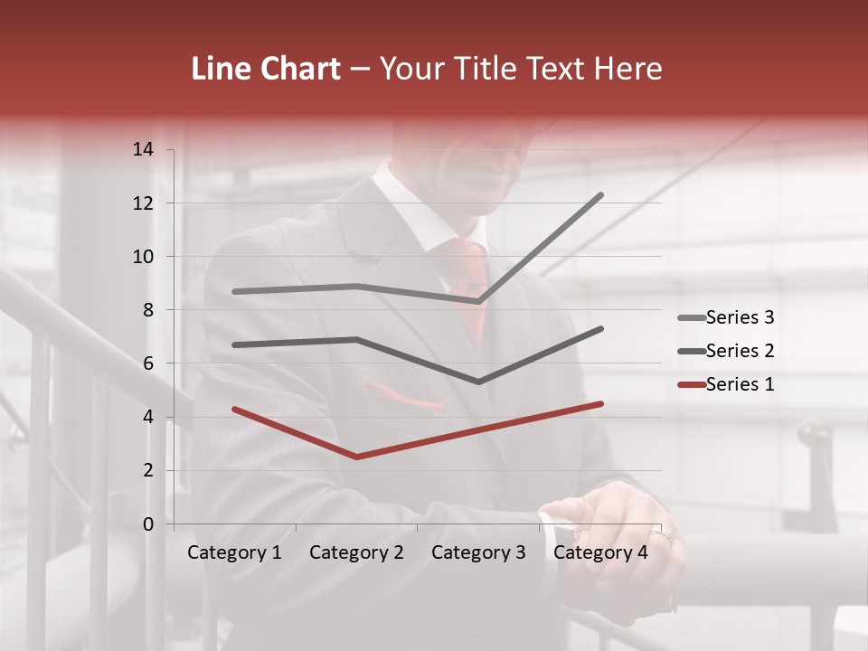 Businessman Looking At His Watch PowerPoint Template