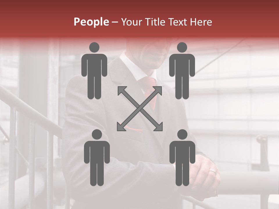 Businessman Looking At His Watch PowerPoint Template