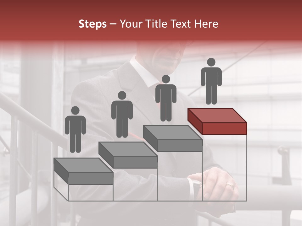 Businessman Looking At His Watch PowerPoint Template