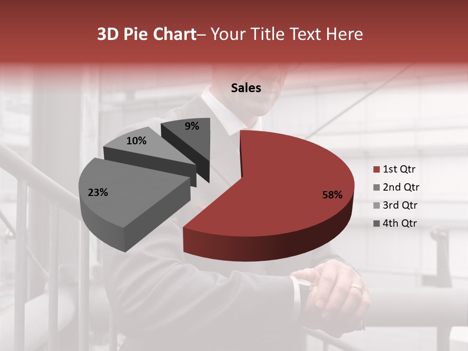 Businessman Looking At His Watch PowerPoint Template